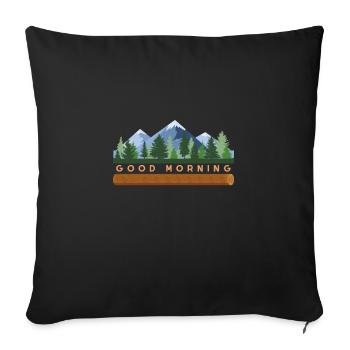 GUTEN MORGEN - Sofakissen mit Füllung 45 x 45 cm - Schwarz - Vorne