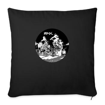 bmx - Coussin et housse de 45 x 45 cm - noir - Devant