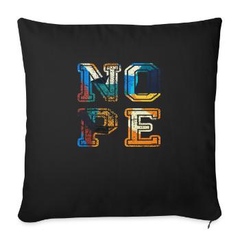 NOPE - sei kein ja-Sager! - Coussin et housse de 45 x 45 cm - noir - Devant