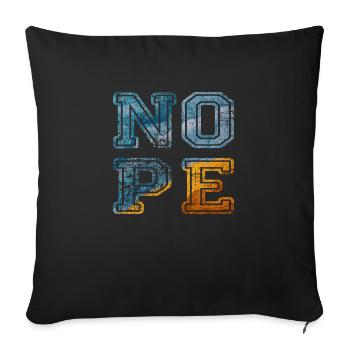 NOPE - sei kein ja-Sager! - Coussin et housse de 45 x 45 cm - noir - Devant