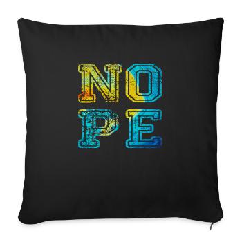 NOPE - don't be a yes-man! - Sofa pillow with filling 45cm x 45cm - black - Front