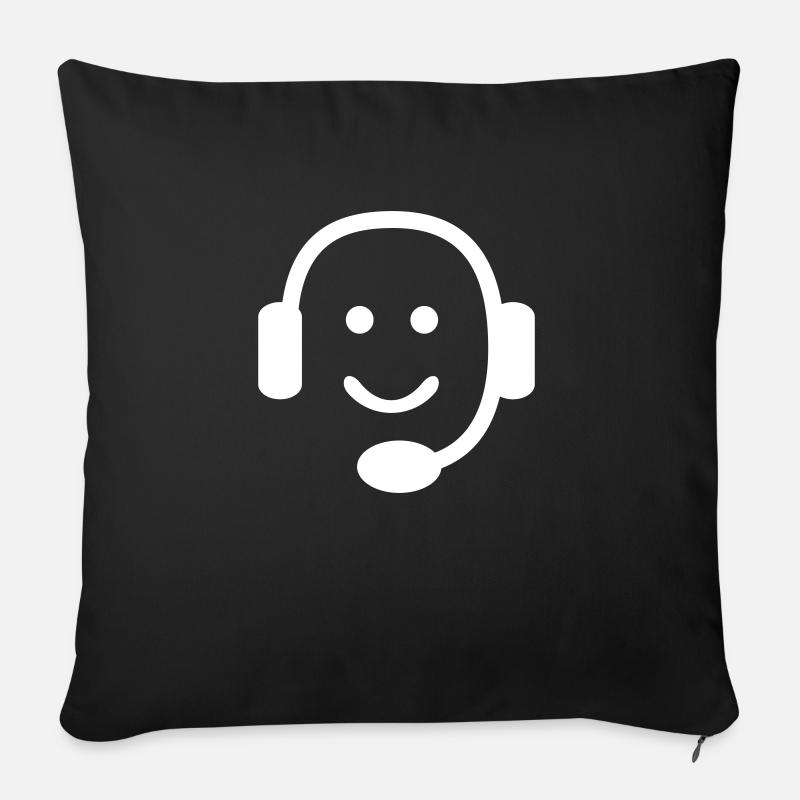 Headset - Sofakissen mit Füllung 45 x 45 cm - Schwarz
