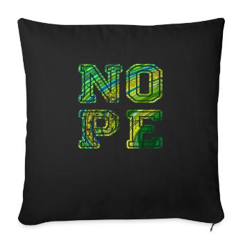 NOPE - ne soyez pas un béni-oui-oui! - Coussin et housse de 45 x 45 cm - noir - Devant