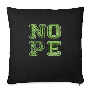 NOPE - ne soyez pas un béni-oui-oui! - Coussin et housse de 45 x 45 cm - noir - Devant