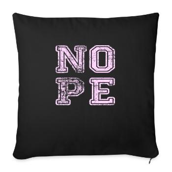 NOPE - ne soyez pas un béni-oui-oui! - Coussin et housse de 45 x 45 cm - noir - Devant