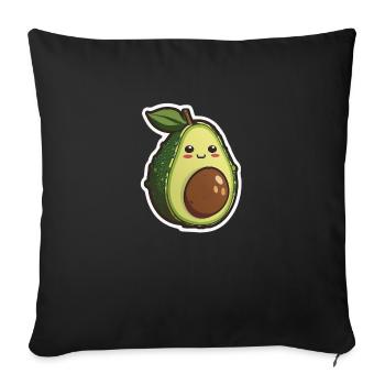 Rire Avocat Drôle Humour Mignon Autocollant - Coussin et housse de 45 x 45 cm - noir - Devant