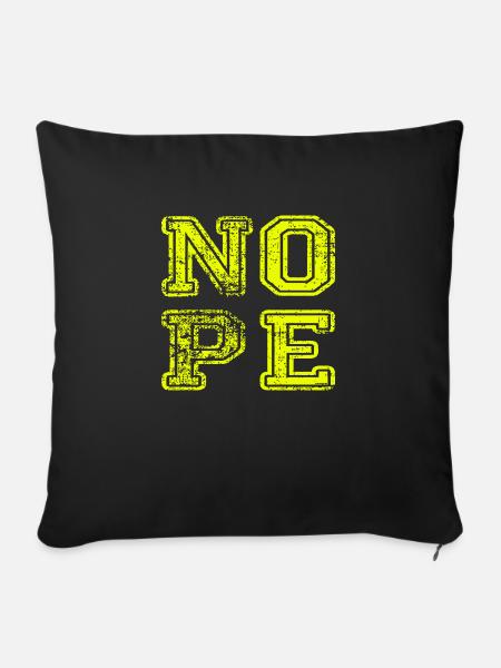 NOPE - sei kein ja-Sager! - Sofakissen mit Füllung 45 x 45 cm - Schwarz