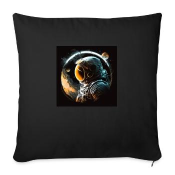 Futuristic Astronaut - Sofa pillow with filling 45cm x 45cm - black - Front