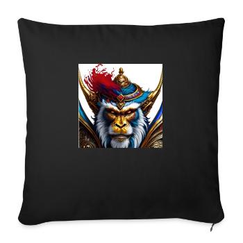 power - Sofa pillow with filling 45cm x 45cm - black - Front