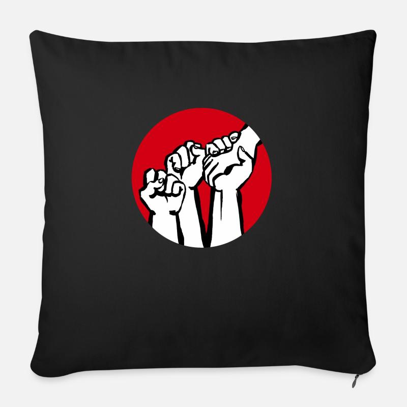 poings1a - Coussin et housse de 45 x 45 cm - noir