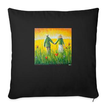 Liebespaar - Sofakissen mit Füllung 45 x 45 cm - Schwarz - Vorne