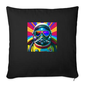 Astronaut of the future - Sofa pillow with filling 45cm x 45cm - black - Front
