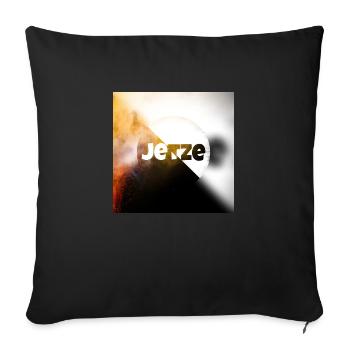 JETZE Abstraktion Schrift - Sofakissen mit Füllung 45 x 45 cm - Schwarz - Vorne