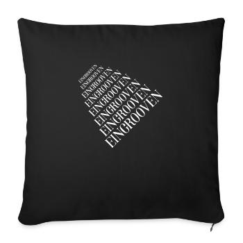 Eingrooven_white_back - Sofakissen mit Füllung 45 x 45 cm - Schwarz - Vorne