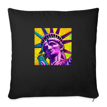 Statue of Liberty - Sofa pillow with filling 45cm x 45cm - black - Front