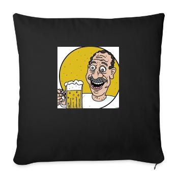 Bier - Sofakissen mit Füllung 45 x 45 cm - Schwarz - Vorne