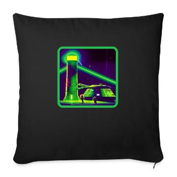 Lighthouse 2035 - Sofa pillow with filling 45cm x 45cm - black - Front