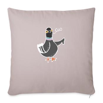Coo / Boo Pigeon (White) - Sofa pillow with filling 45cm x 45cm - light taupe - Front