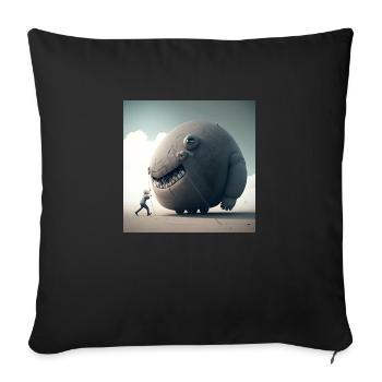 Weird Up descend - Coussin et housse de 45 x 45 cm - noir - Devant