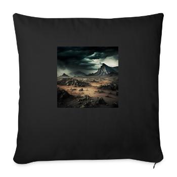 Gloomy Barren Desert Landscape - Sofa pillow with filling 45cm x 45cm - black - Front