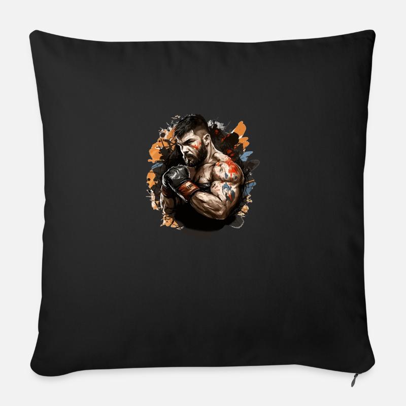 MMA - Sofakissen mit Füllung 45 x 45 cm - Schwarz