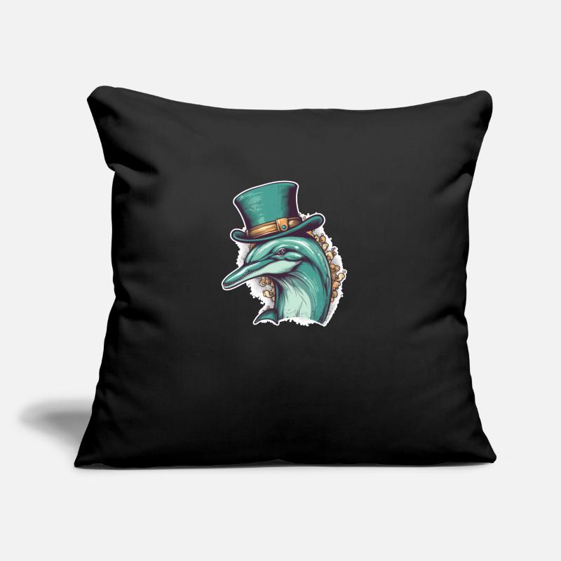 Don't Be Shellfish, Let's Hang Out With Dolphin Sofa pillow with filling 45cm x 45cm