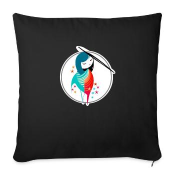 Abstract Sagittarius - Sofa pillow with filling 45cm x 45cm - black - Front