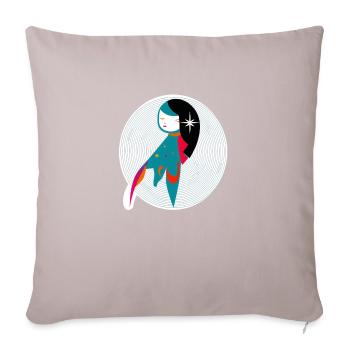 abstract virgin - Sofa pillow with filling 45cm x 45cm - light taupe - Front