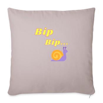 Impression Bip Bip - Des designs amusants - Coussin et housse de 45 x 45 cm - taupe clair - Devant