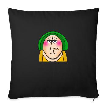 Lever les yeux - Coussin et housse de 45 x 45 cm - noir - Devant