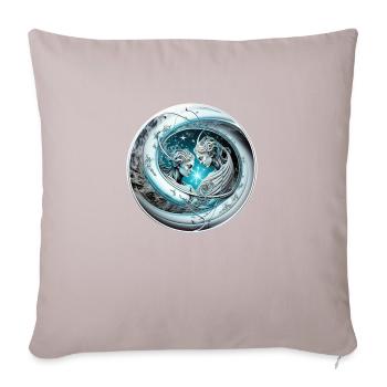 gemeaux 2 statues - Coussin et housse de 45 x 45 cm - taupe clair - Devant