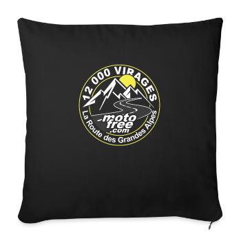 Logo 2023 - Coussin et housse de 45 x 45 cm - noir - Devant