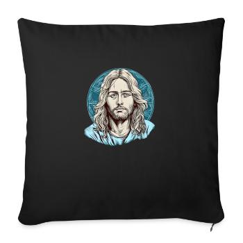 Jesus Christ #06 - Sofakissen mit Füllung 45 x 45 cm - Schwarz - Vorne