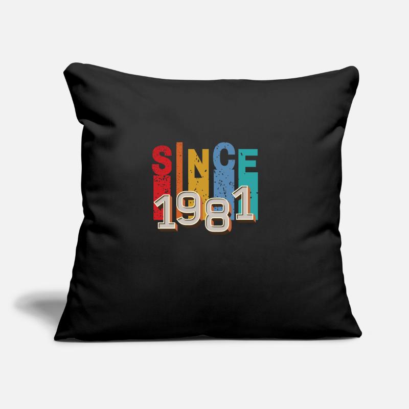 Since 1981 retro Sofa pillow with filling 45cm x 45cm