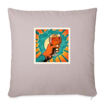 Cheers - Sofa pillow with filling 45cm x 45cm - light taupe - Front