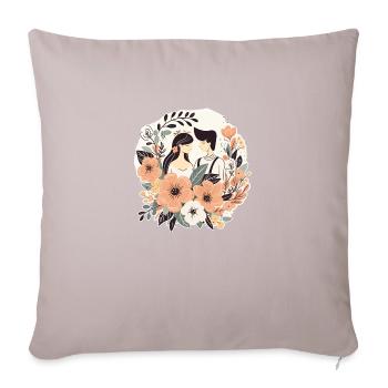 Married couple - Sofa pillow with filling 45cm x 45cm - light taupe - Front