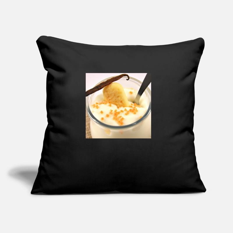 Jutosité dessert pudding à la sauce vanille Coussin et housse de 45 x 45 cm