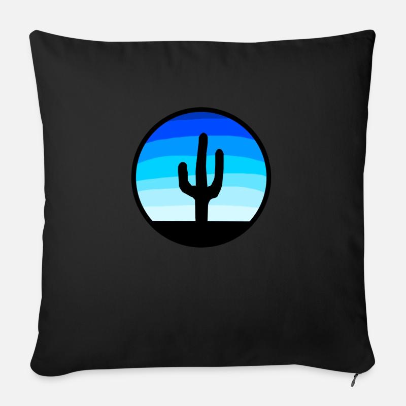 Cactus Silhuette - Sofa pillow with filling 45cm x 45cm - black
