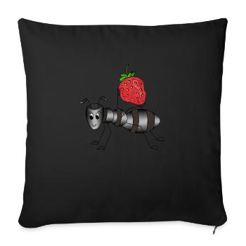 Ameise - Sofakissen mit Füllung 45 x 45 cm - Schwarz - Vorne
