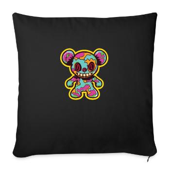 Funny Horror Scary Bear Halloween Phantom Bear - Sofa pillow with filling 45cm x 45cm - black - Front
