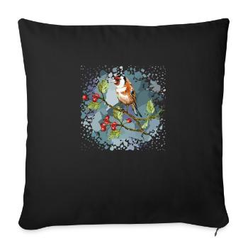 Colorful bird - Sofa pillow with filling 45cm x 45cm - black - Front