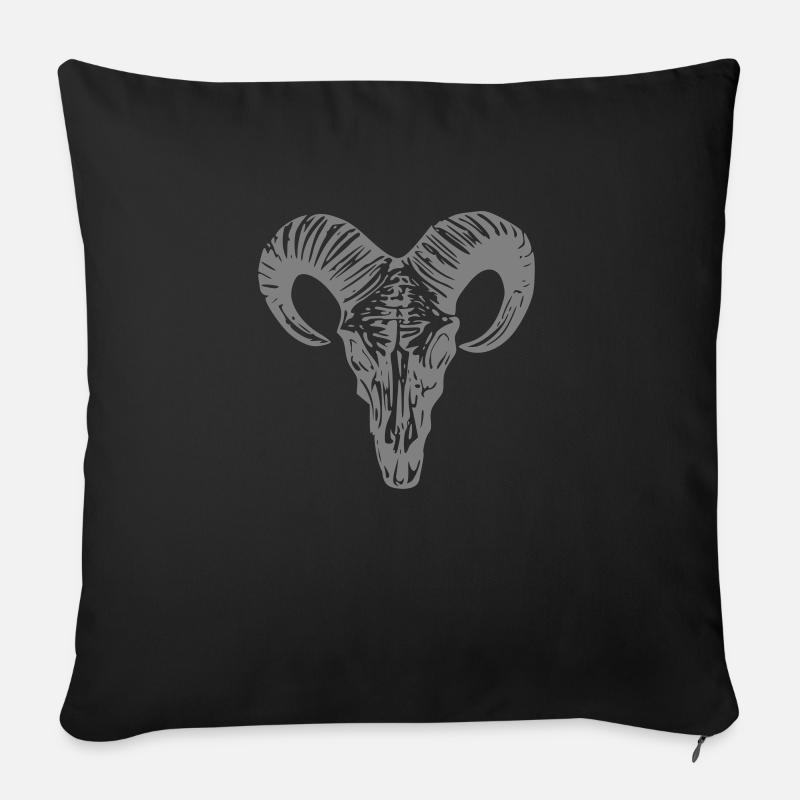 Saké de chèvre - Coussin et housse de 45 x 45 cm - noir