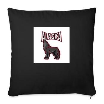 Aggressive Wild Wolf Graphic - Sofa pillow with filling 45cm x 45cm - black - Front