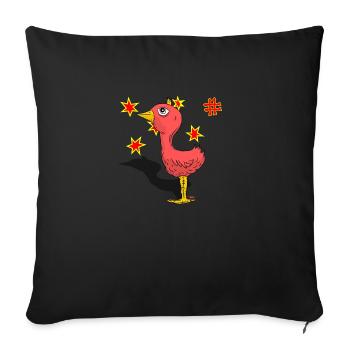 Happy Bird Star - Sofakissen mit Füllung 45 x 45 cm - Schwarz - Vorne