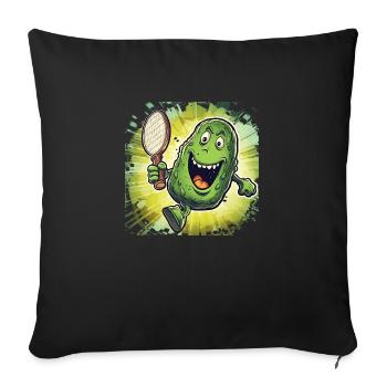 Pickleball Picklepaddle Pickle Sport - Sofa pillow with filling 45cm x 45cm - black - Front