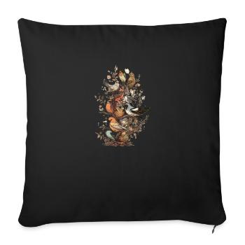 Bird Watching Bird Watchers Birds - Sofa pillow with filling 45cm x 45cm - black - Front