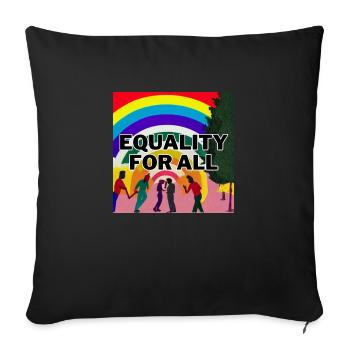 Equality for all - Sofa pillow with filling 45cm x 45cm - black - Front