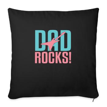 Dad Rocks! - Sofa pillow with filling 45cm x 45cm - black - Front