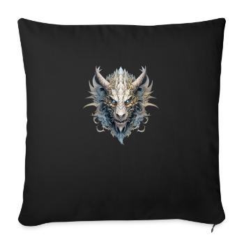 Goth Dragon - Coussin et housse de 45 x 45 cm - noir - Devant