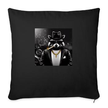 Gangster Raccoon - Sofa pillow with filling 45cm x 45cm - black - Front